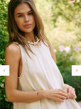 Free people Strada tank top- cream and black stripe. Size medium